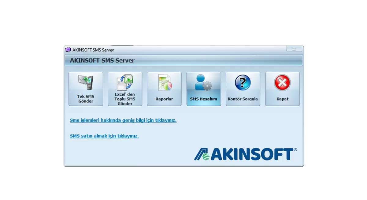 SMS Server program ekranı